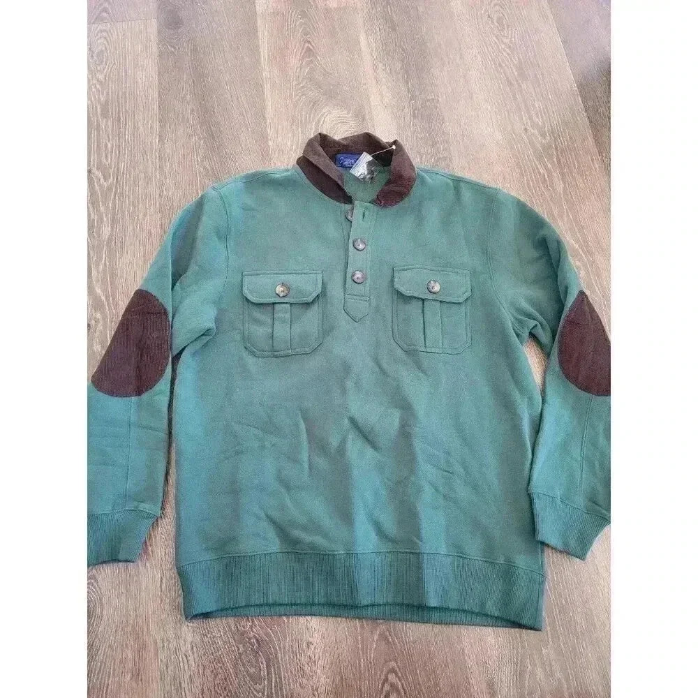 Vintage‎ Paul Fredrick quarter button sweatshirt size med #6